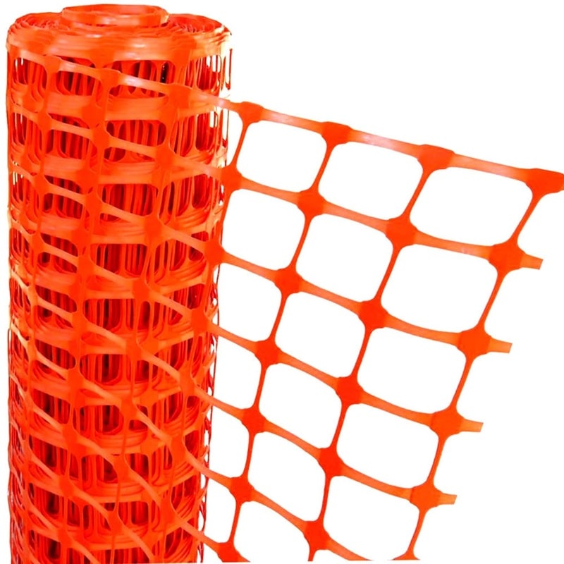 Orange Plastic Safety Barrier Mesh (0.9m x 50m roll)