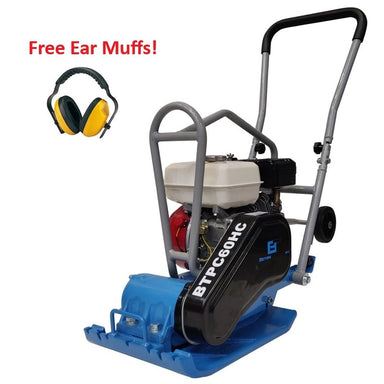 BTPC60H Beton Trowel 60kg Forward Plate Compactor with Transport Wheels - BuildQuip