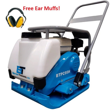 BTPC95H Beton Trowel 95kg Forward Plate Compactor with Water Tank & Transport Wheels - BuildQuip
